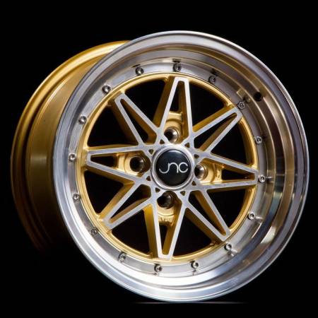 JNC Wheels - JNC Wheels Rim JNC002 Gold Machined Face 15x8 4x100 ET25