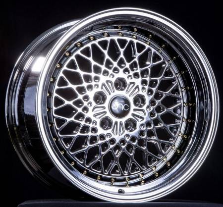 JNC Wheels - JNC Wheels Rim JNC045 Platinum w/ Gold Rivets 18x9.75 5x114.3 ET20