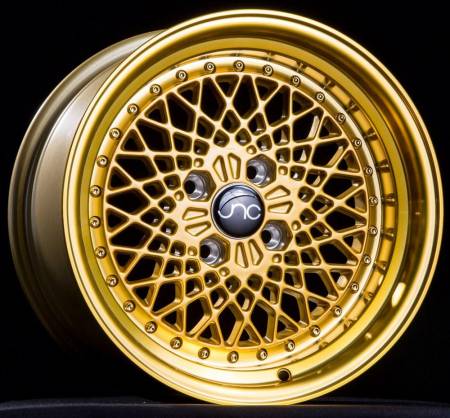 JNC Wheels - JNC Wheels Rim JNC045 Transparent Gold w/ Gold Rivets 15x8.25 4x100 ET10