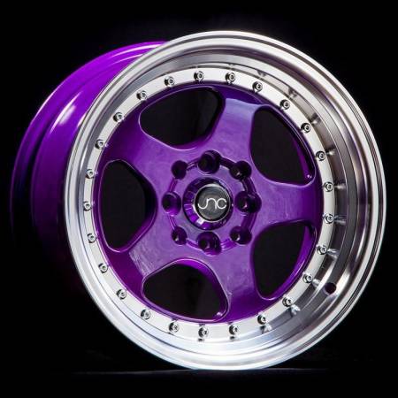 JNC Wheels - JNC Wheels Rim JNC010 Candy Purple Machined Lip 15x8 4x100/4x114.3 ET20