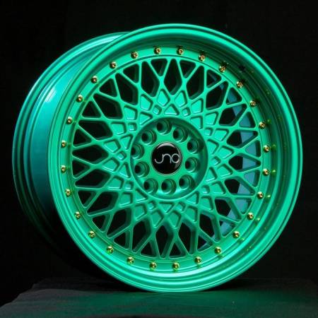 JNC Wheels - JNC Wheels Rim JNC031 Candy Green Gold Rivets 17x9 5x100/5x114.3 ET30