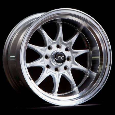 JNC Wheels - JNC Wheels Rim JNC003 Silver Machined Lip 15x8 4x100/4x114.3 ET0
