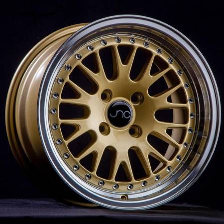 JNC Wheels - JNC Wheels Rim JNC001 Gold Machined Lip 15x8 4x100 ET25