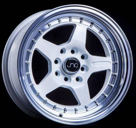 JNC Wheels - JNC Wheels Rim JNC009 White Machined Lip 15x8 4x100/4x114.3 ET25