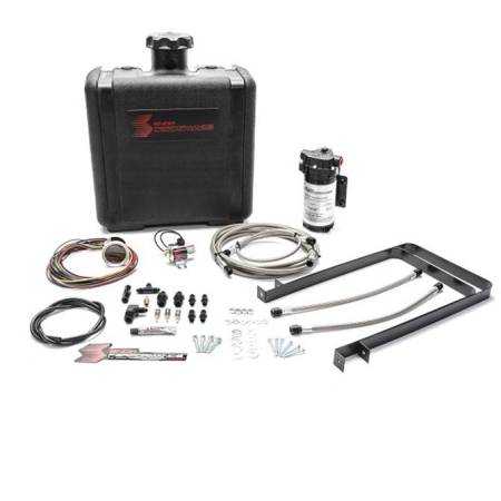Snow Performance - Snow Performance Diesel Stage 2 Boost Cooler Water-Methanol Injection Kit Universal (Stainless Steel Braided Line, 4AN Fittings)