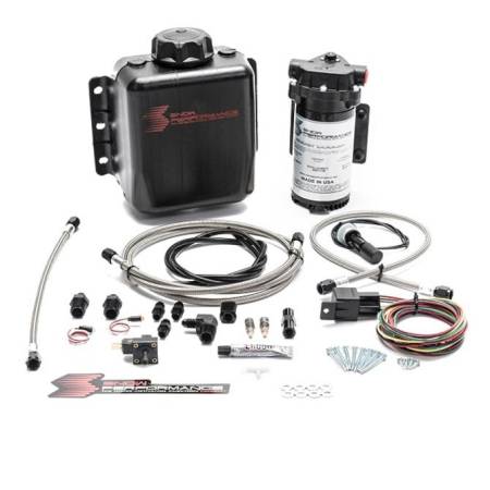 Snow Performance - Snow Performance Stage 1 Boost Cooler Forced Induction Water-Methanol Injection Kit (Stainless Steel Braided Line, 4AN Fittings)
