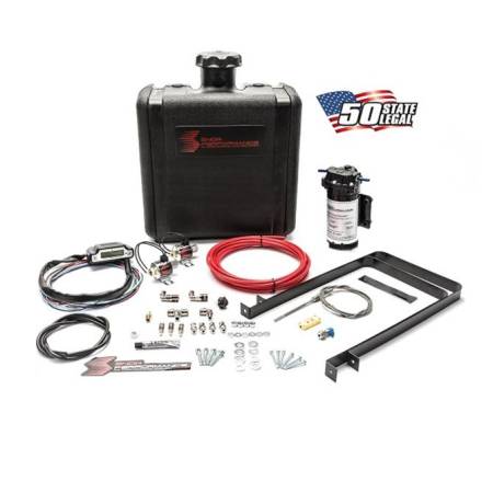 Snow Performance - Snow Performance Diesel Stage 3 Boost Cooler Water-Methanol Injection Kit Universal (Red High Temp Nylon Tubing, Quick-Connect Fittings)