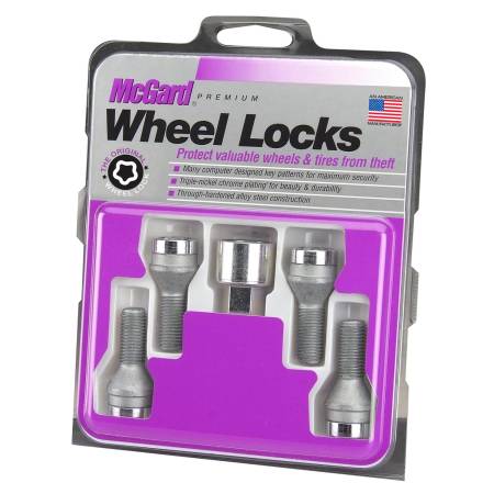 McGard - McGard Wheel Lock Bolt Set - 4pk. (Cone Seat) M12X1.25 / 17mm Hex / 22.0mm Shank Length - Chrome