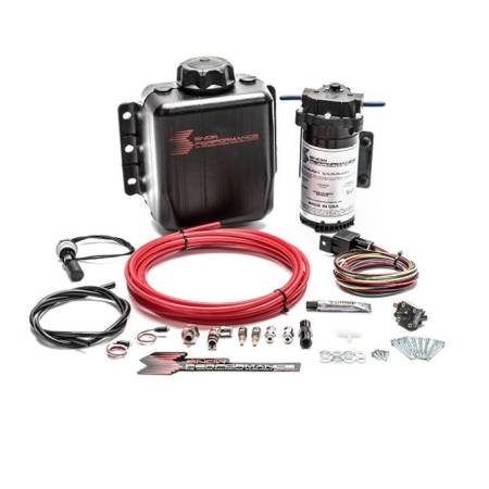 Snow Performance - Snow Performance Stage 1 Boost Cooler Forced Induction Water-Methanol Injection Kit (Red High Temp Nylon Tubing, Quick-Connect Fittings)