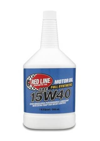 Red Line Synthetic Oil - Red Line Oil 15W40 Synthetic Motor Oil 1 Quart - Case of 12