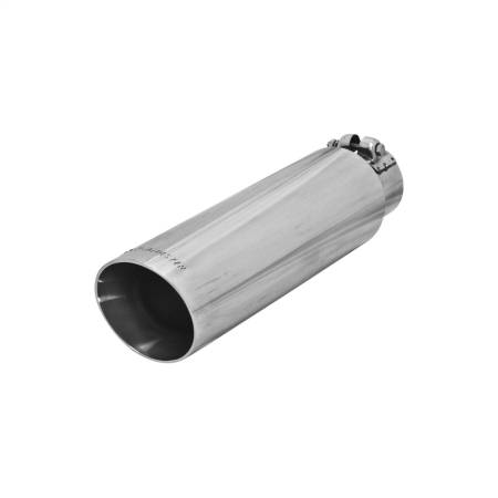 Flowmaster - Flowmaster Exhaust Tip - 3.50 In. Angle Cut Polished Ss Fits 2.50 In. Tubing (Clamp On)