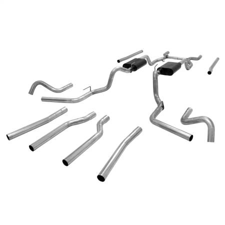 Flowmaster - Flowmaster 67-72 Gm C10/C15 Sbc American Thunder Header-Back System - Dual Rear/Side Exit