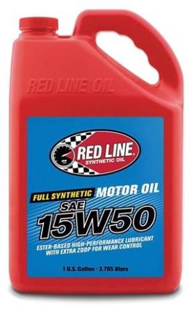 Red Line Synthetic Oil - Red Line Oil 15W50 Synthetic Motor Oil 1 Gallon - Case of 4