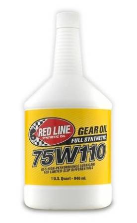 Red Line Synthetic Oil - Red Line Oil 75W110 Gear Oil Synthetic GL-5 Differential Gear Oil 1 Quart - Case of 12