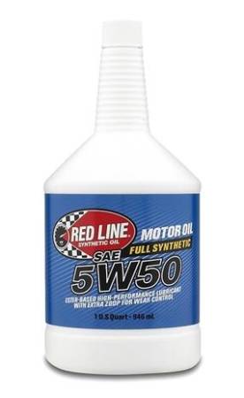 Red Line Synthetic Oil - Red Line Oil 5W50 Synthetic Motor Oil 1 Quart - Case of 12