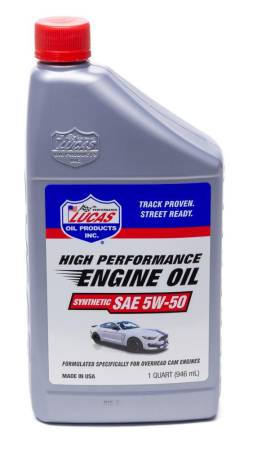 Lucas Oil - Lucas Motor Oil - 5W50 - Synthetic - 1 qt - Each