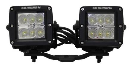 Go Rhino - Go Rhino 18-20 Jeep Wrangler JL/JLU/Gladiator JT Light Mount - Two 3in Cubes