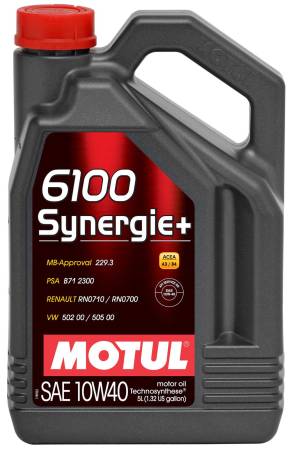 Motul - Motul 6100 SYNERGIE+ 10W40 - 5L - Technosynthese Oil - Case of 4