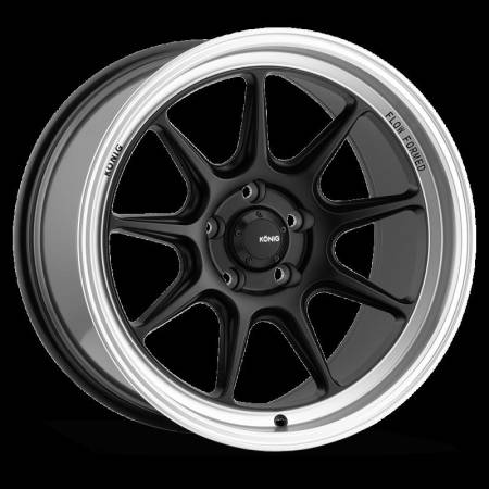 Konig Wheels - Konig Wheels Rim Countergram 17X8 4X100 ET45 Matte Black / Matte Machined Lip