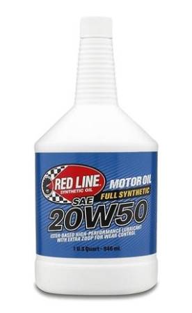 Red Line Synthetic Oil - Red Line Oil 20W50 Synthetic Motor Oil 1 Quart - Case of 12