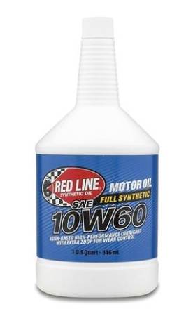 Red Line Synthetic Oil - Red Line Oil 10W60 Synthetic Motor Oil 1 Quart - Case of 12