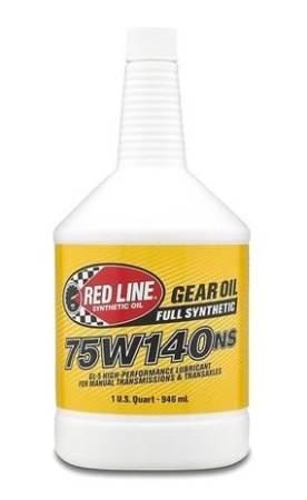 Red Line Synthetic Oil - Red Line Oil 75W140NS Gear Oil Synthetic GL-5 Differential Gear Oil 1 Quart - Case of 12