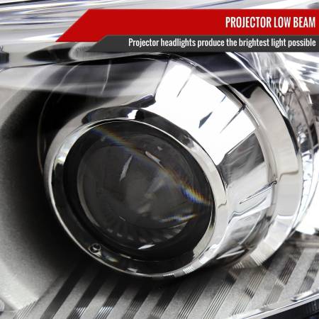 Spec'D Tuning Products - Spec-D 2011-2020 Toyota Sienna Projector Headlights (Chrome Housing/Clear Lens)