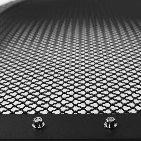 Spec'D Tuning Products - Spec-D 2011-2016 Ford F-250/F-350/F-450/F-550 Rivet Style Black Stainless Steel Mesh Grille Center Insert