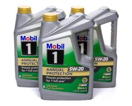 Mobil 1 - Mobil 1 Motor Oil - Annual Protection - 5W20 - Synthetic - 5 qt - Set of 3