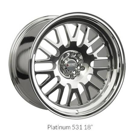 XXR Wheels - XXR Wheel Rim 531 16X9 4x100/4x114.3 ET0 73.1CB Platinum