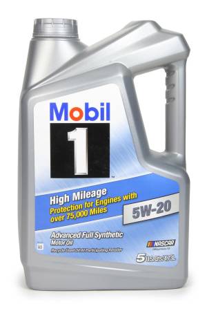 Mobil 1 - Mobil 1 Motor Oil - High Mileage - 5W20 - Synthetic - 5 qt - Each