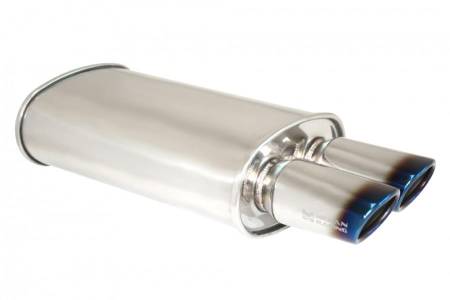 Megan Racing - Megan Racing Exhaust Muffler: O-VA Muffler (Dual Oval Burnt Tips)