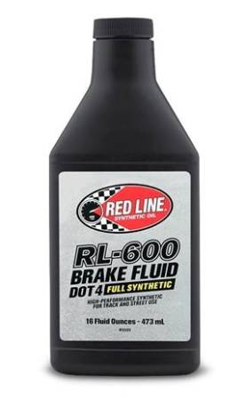 Red Line Synthetic Oil - Red Line Oil Synthetic Brake Fluid DOT 4 RL-600 16oz