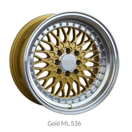 XXR Wheels - XXR Wheel Rim 536 15X8 4x100/4x114.3 ET0 73.1CB Gold / ML