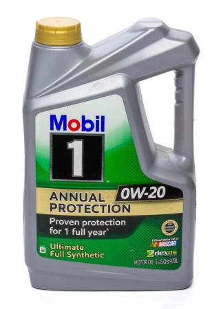 Mobil 1 - Mobil 1 Motor Oil - Annual Protection - 0W20 - Synthetic - 5 qt - Each