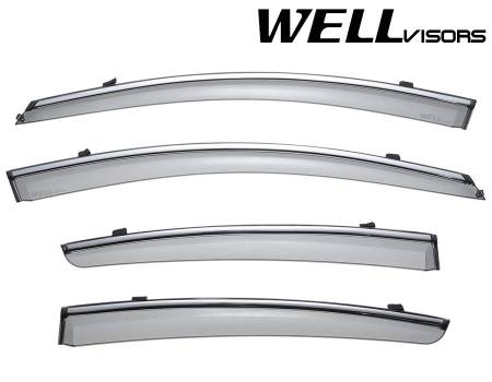 WellVisors - WellVisors Side Window Deflectors Buick Regal 11-17 With Chrome Trim