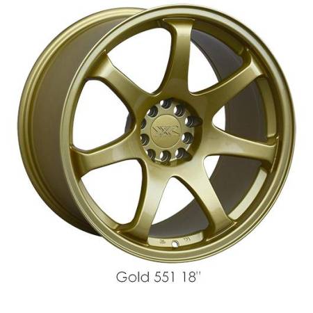 XXR Wheels - XXR Wheel Rim 551 15X8 4x100/4x114.3 ET21 73.1CB Gold