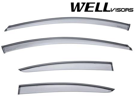 WellVisors - WellVisors Side Window Deflectors Chevrolet Cruze 11-15 With Black Trim (Style 2)