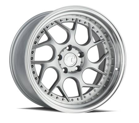 AodHan Wheels - AodHan Wheels Rim DS01 18x10.5 5x114.3 73.1CB ET22 Silver Machined Lip w/Chrome Rivets