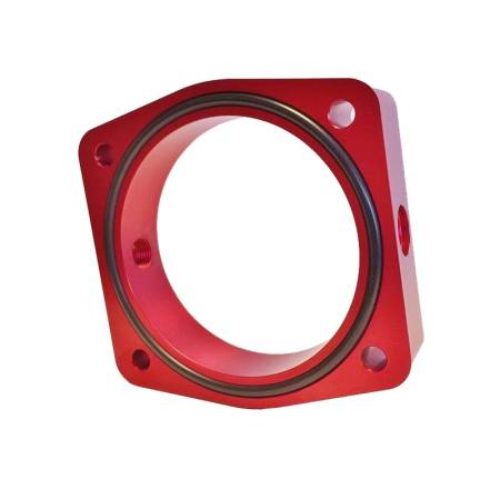 Torque Solution - Torque Solution 03-06 Nissan 350Z / 02-09 Nissan Maxima 3.5L V6 Throttle Body Spacer (Red)