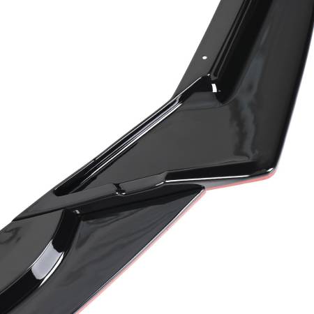 Spec'D Tuning Products - Spec-D 2019-2021 Honda Civic Sedan Glossy Black/Red Trim 3PC Front Bumper Lip Set