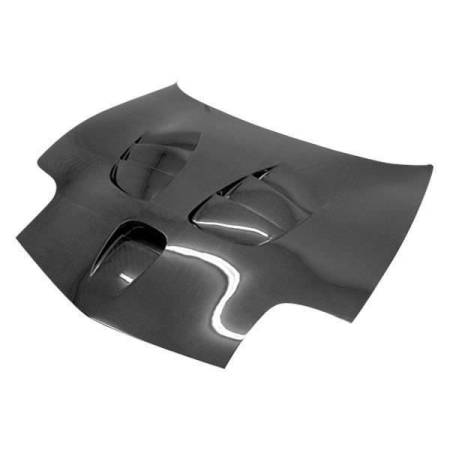 VIS Racing - VIS Racing Carbon Fiber Hood Fuzion Style for Chevrolet Corvette 2DR 97-04