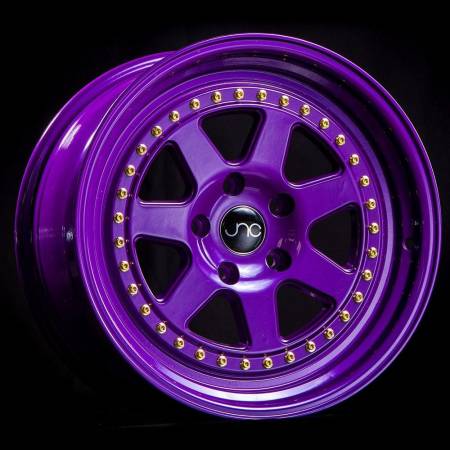 JNC Wheels - JNC Wheels Rim JNC048 CANDY PURPLE WITH GOLD RIVETS 16x8 4x100 ET25