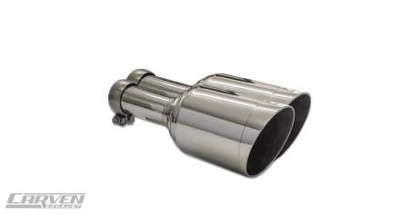 Carven Exhaust - Carven Exhaust Ram Direct Fit Exhaust Tip Replacement Set Includes 5.0" Exhaust Tips "Polished Stainless