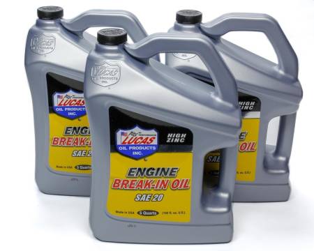 Lucas Oil - Lucas Motor Oil - Break-In - High Zinc - 20W - Conventional - 5 qt - Set of 3