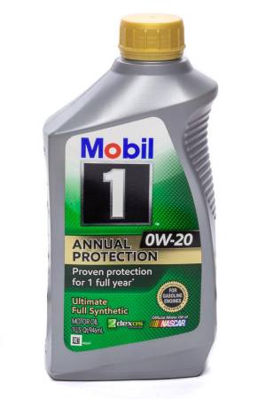 Mobil 1 - Mobil 1 Motor Oil - Annual Protection - 0W20 - Synthetic - 1 qt - Each