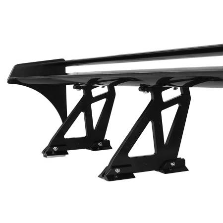 Spec'D Tuning Products - Spec-D Universal Black CNC Aluminum 52" Non-Adjustable Double Deck Trunk Spoiler Wing