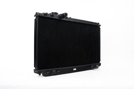 CSF Radiators - CSF 93-98 Toyota MK4 Supra Radiator - Black Finish