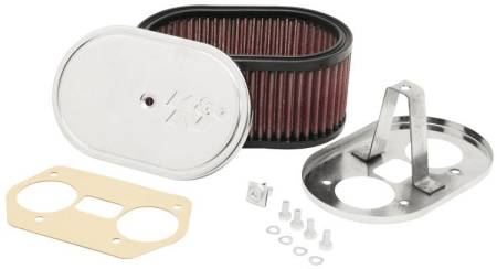 K&N - K&N Custom Oval Red Race Filter 7in L x 4-1/2in W 3-1/4in H