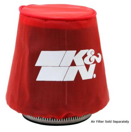 K&N - K&N Kawasaki / Yamaha / Sea Doo / Polaris Red Round Tapered Drycharger Filter Wrap 3in x4.5inx4in